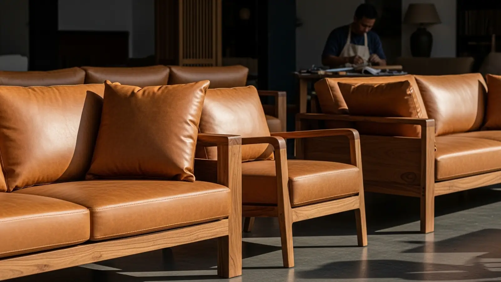 Genuine-Leather Sofas & Chairs, Made to Order